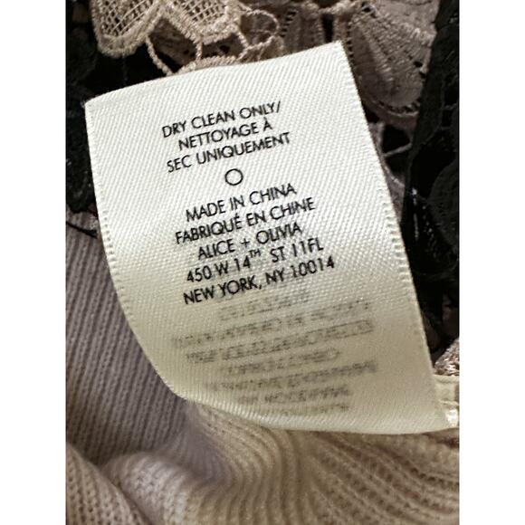 Alice + Olivia Jesse Guipure Lace Wool Knit Crew Neck Pullover Sweater XS - Picture 7 of 7